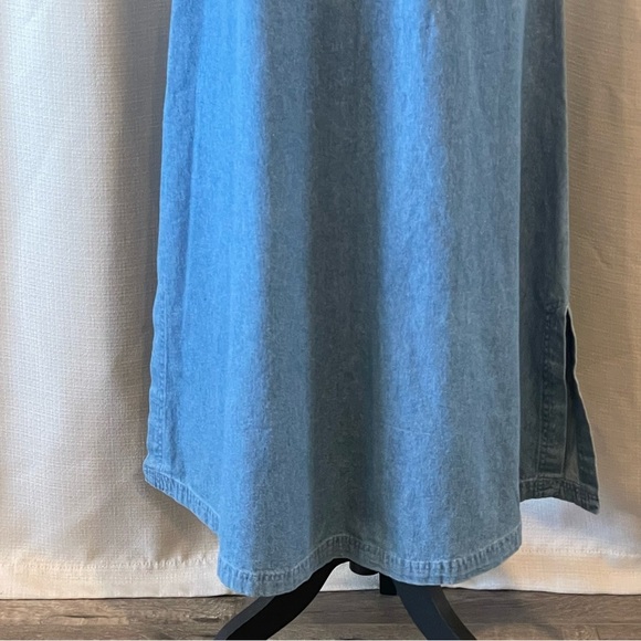 Newport News Jeanology 90’s Midi Dress Sleeveless 100% Cotton Sz 8 - Picture 3 of 7